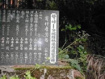 笹峠分城林道