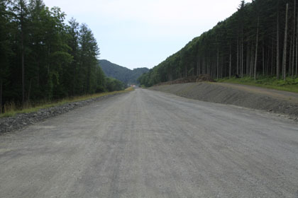 道東林道の工事道路