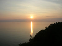 知床ウトロに沈む夕陽